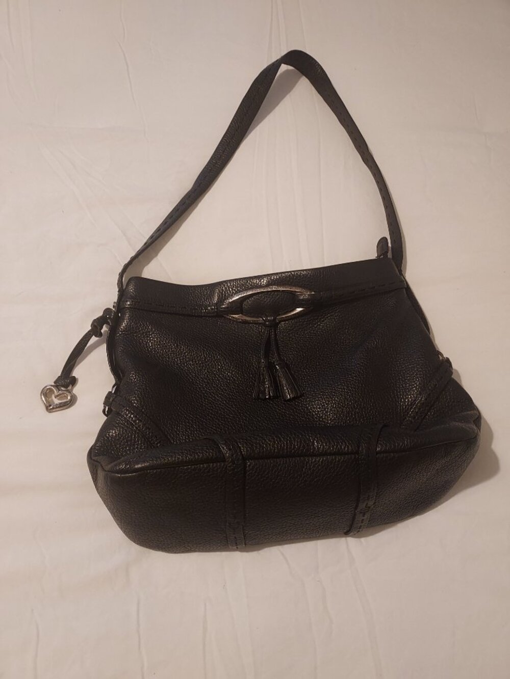 Brighton Black Leather Shoulder Bag